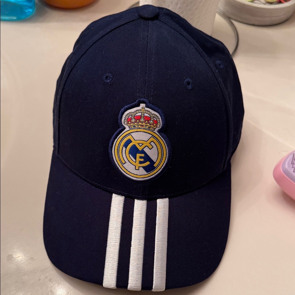 FROM MADRID Adidas Dark Blue Cap with White Accents